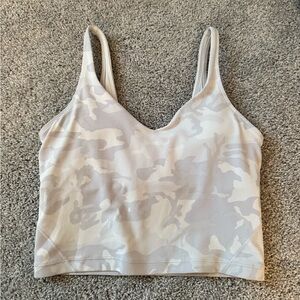 LULULEMON white camo align tank top